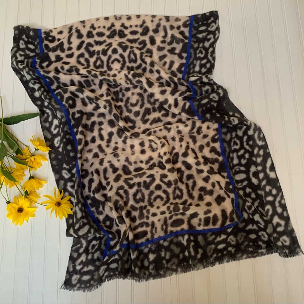Blake Collection ~ new Wool Leopard Animal Print Scarf